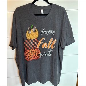 Unisex Fall tee size 3X grey